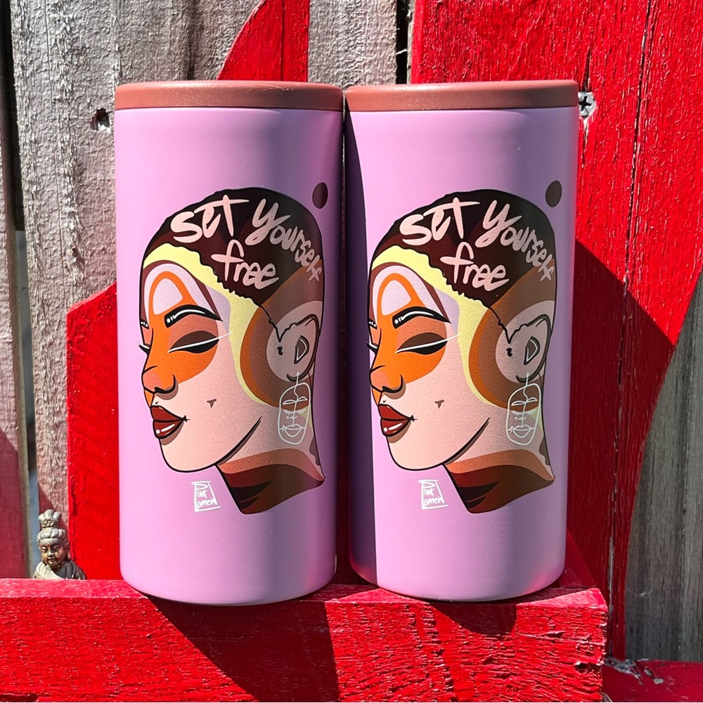 pink lomein tumbler